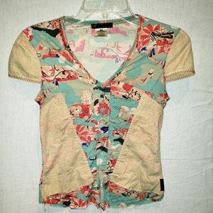 Parasuco patchwork stretch top